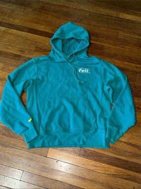 FELT For Every Living Thing Teal Logo Hoodie, Unisex Medium